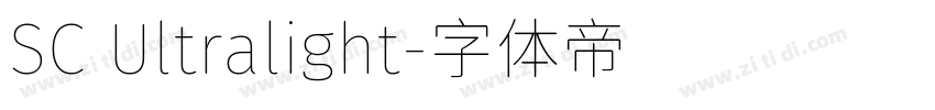 SC Ultralight字体转换